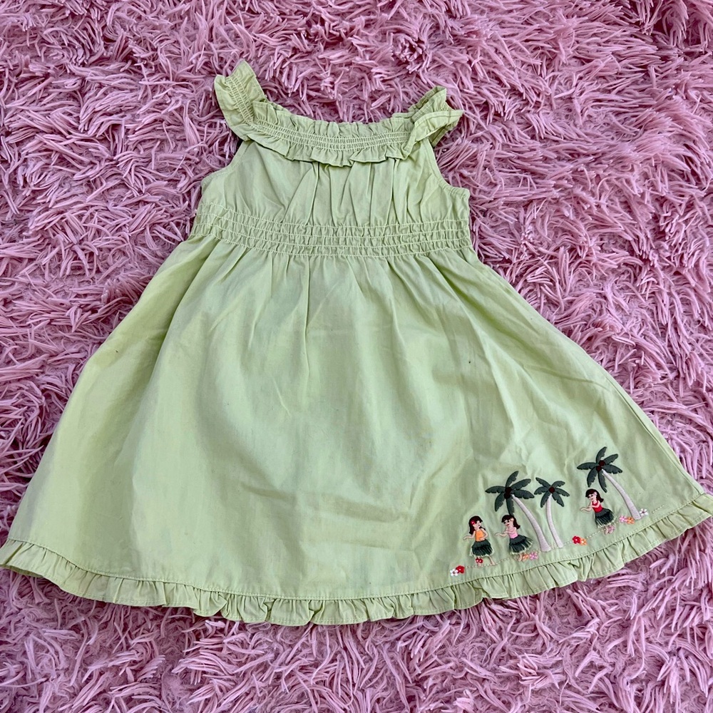 NWT MINT GREEN HULA GIRL DRESS w/Matching Bloomers.